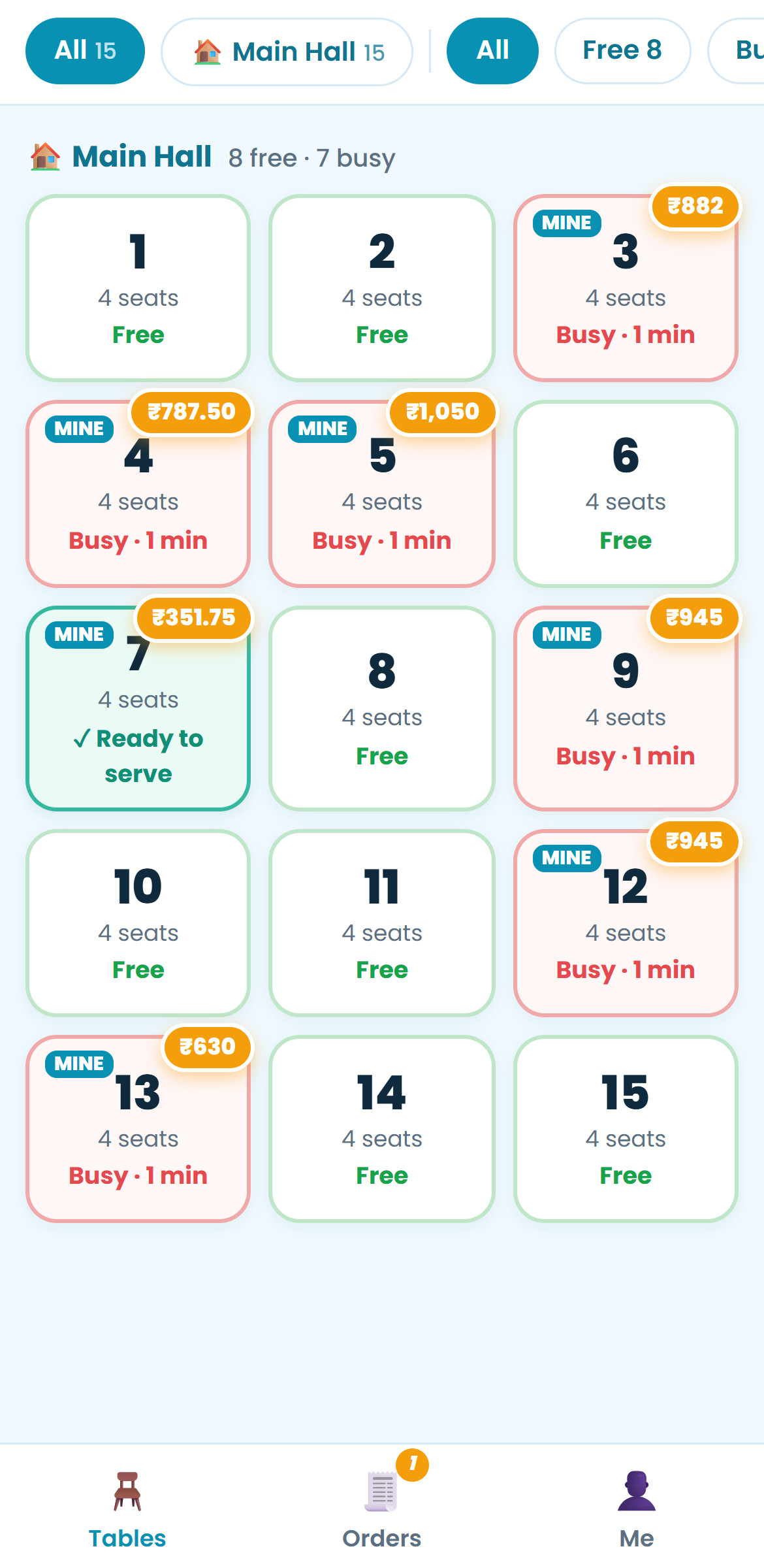 Waiter app